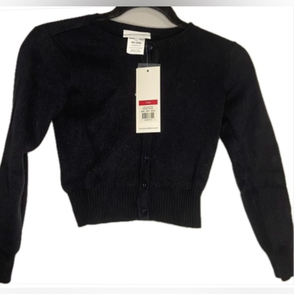 NWT Girls Dark Navy cardigan . Size 5/6 XS